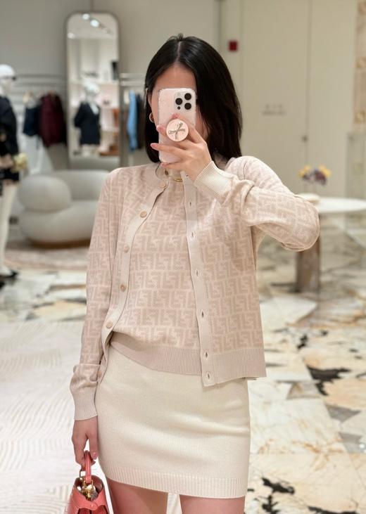 女款提花丝质羊毛针织开衫毛衣fe011 商品图3