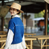 绽放149朵/织蓝*纯羊毛圆领毛织镂空绞花背心女宽松百搭针织马甲 商品缩略图3