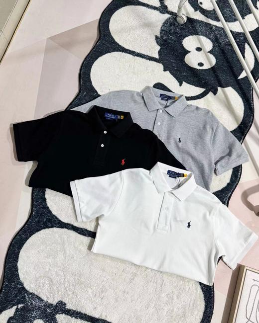 F032524小马刺绣休闲修身商务翻领情侣款短袖半袖T恤 商品图2