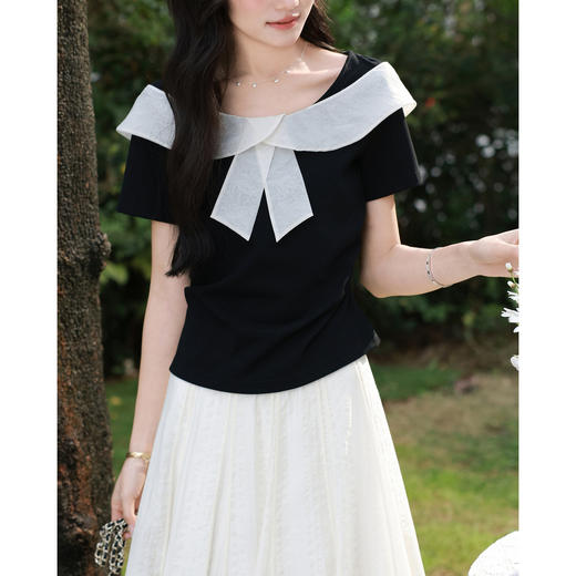 鹿向南【0328/00:00新品前一小时7折】黑色T恤 商品图2