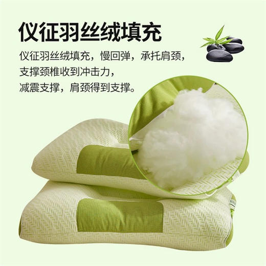 【透气不闷汗！颈椎友好】竹炭防螨护颈枕头枕芯睡眠家用一只单人男女学生宿舍用整头不塌陷。xa 商品图3