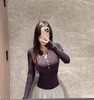 F032505春夏新品四色小半领纽扣紧身打底衫长袖T恤 商品缩略图8