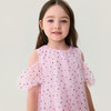 马克珍妮爱心点点女童露肩网纱礼裙2026年夏装新款560873 商品缩略图2