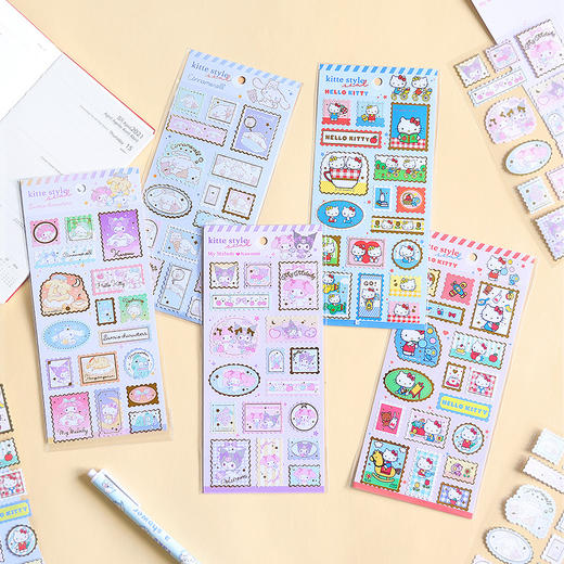 卡通凯蒂酱烫金邮票贴 商品图0