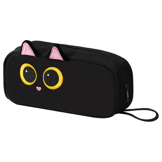 【防水面料❗️大容量】咔巴熊卡通黑猫立体大容量可爱动物笔袋学生开学收纳袋铅笔文具盒。ya 商品图4