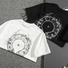 F032539重工梵文泼墨刺绣立体LOGO休闲圆领短袖T恤 商品缩略图2