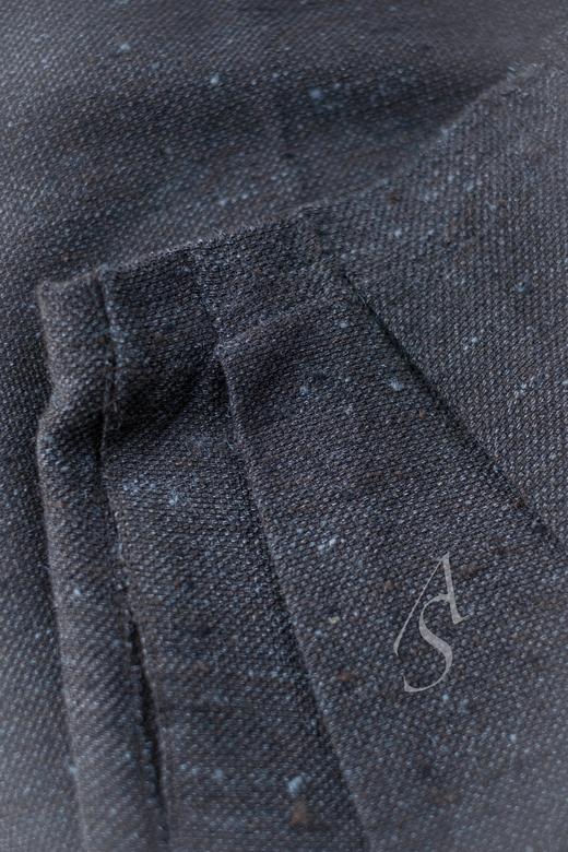 Boboutic 26SS 深灰星芒丝棉肌理针织褶裥茧型裤 商品图6