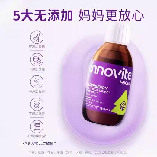 【源码新包装】innovite英珞维接骨木莓120ml儿童epicor酵母锌复合维生素C儿童营养品 商品图6