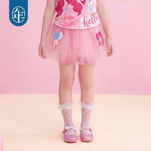 小马宝莉联名年衣童装网纱半裙儿童夏季新款女童卡通半身裙短裙子 商品图3