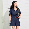 三彩2026夏季新款仿牛仔套装短袖开衫半身裙短裙两件套S 商品缩略图1