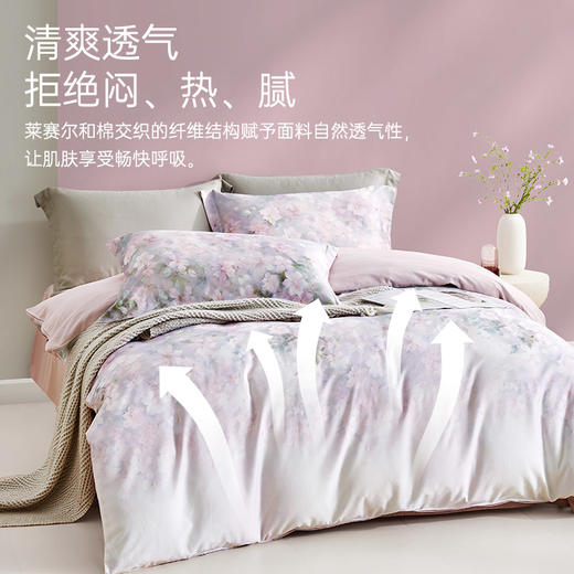 莱赛尔棉抗菌四件套(月亮花房) 商品图2