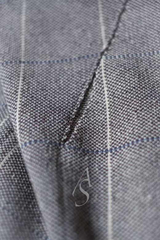 Boboutic 26SS 奶油/米褐格纹绢丝针织廓形夹克 商品图10