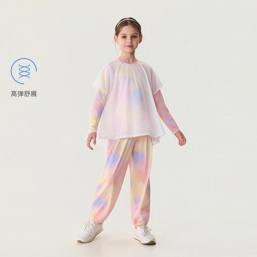 马克珍妮雾粉星芒女童凉感防晒仙女T恤2026年夏装新款560788 商品图2