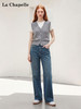 天猫同步【四面弹！敲好穿~】拉夏贝尔/La Chapelle两色一粒扣后腰皮标直筒宽松舒适弹力足牛仔裤 商品缩略图5