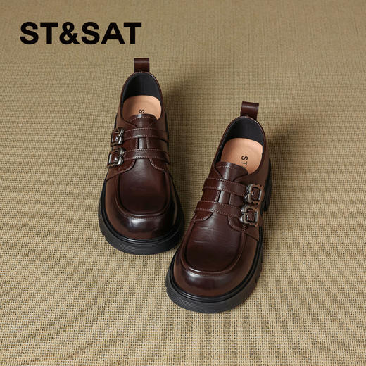 星期六26春新款学院风厚底花花乐福鞋SSE1112C3Y 商品图11