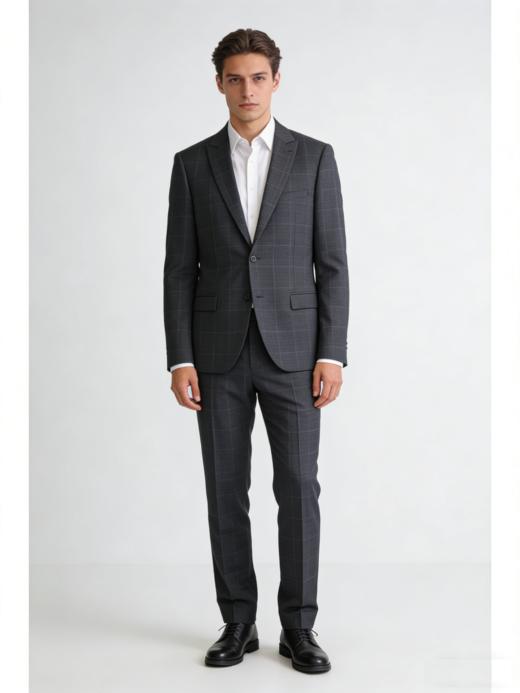 G2000男装SS26商场新款【BLACK】【可机洗/防静电/绵羊毛混纺】修身西裤61455343 商品图1