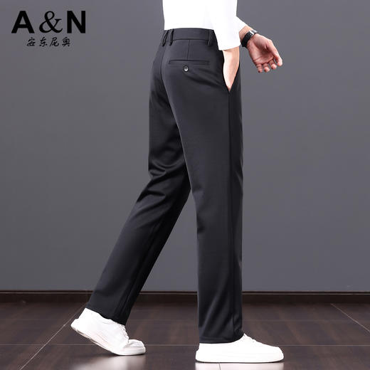 安东尼奥A&N 【含绵羊毛&桑蚕丝】秋季轻奢商务休闲中年男士直筒裤子6546497 商品图2