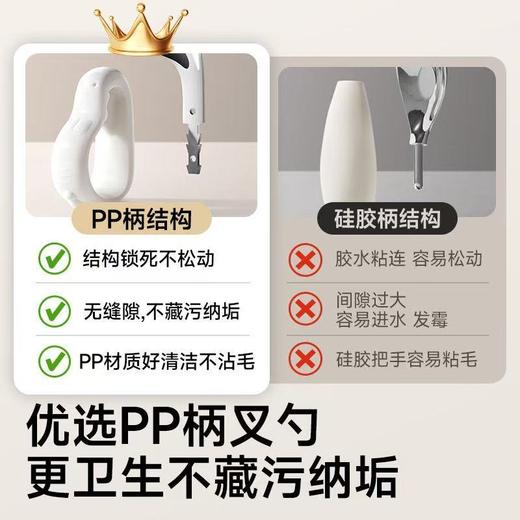 如山宝宝自主进食辅食勺子吃饭训练勺儿童不锈钢叉勺 商品图3