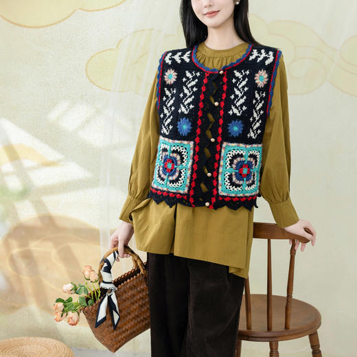 苏苏姐家古丽朵帕马甲手工diy钩针自制背心编织毛线团材料包 商品图1