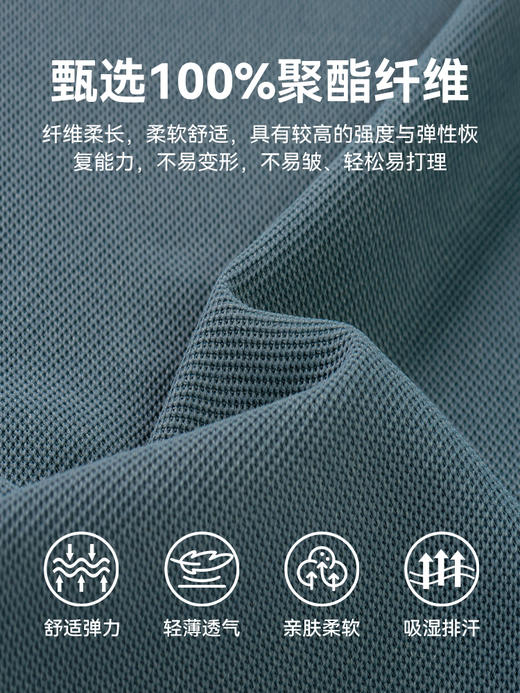 严选 | 保罗彼得/PAULO PEDRO六角珠POLO衫 M-4XL码 清爽出行 轻弹体感 商品图2