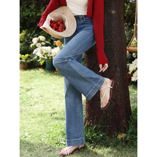 鹿向南【0328/20:00新品前一小时7折】蓝色牛仔裤 商品图0