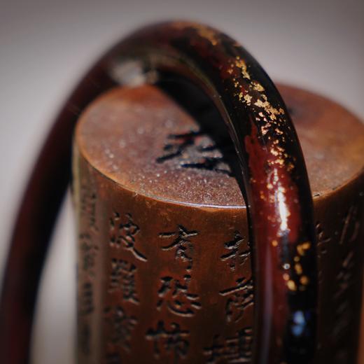 【紫金碟梦大漆手镯】特细圆镯6mm 商品图8