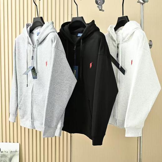 F032512新款百搭休闲保暖连帽加绒加厚拉链衫夹克外套 商品图1