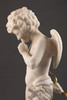 独角鹿西洋古董1907年法国雕塑家E. Thivier签名白色大理石精雕人物雕塑《沉思的小爱神》 商品缩略图5