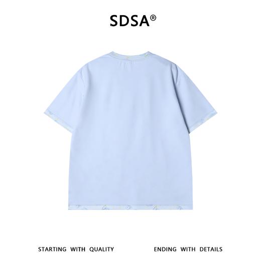 SDSA男装2026新款高贵轻奢潮牌玫瑰花印花圆领短袖T恤百搭简约潮 商品图4