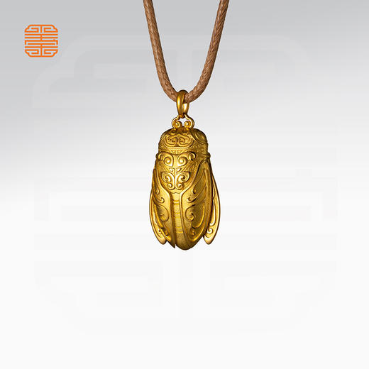 玺匠金铺《一鸣惊人》黄金吊坠金蝉足金挂坠金榜题名挂件升职礼物 商品图4