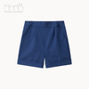 复古洗水蓝翻折边短裤 商品缩略图0