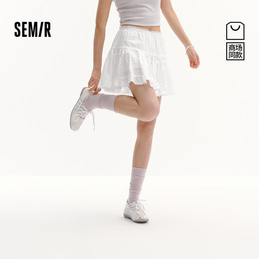 商场同款|森马半身裙女夏季花边A字短裙2026新款气质芭蕾风蛋糕裙 商品图0