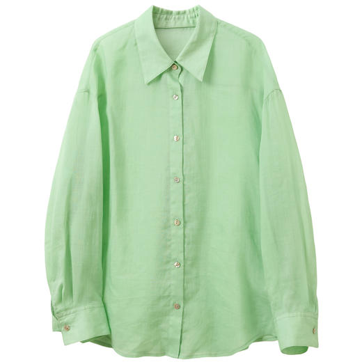 【莱赛尔苎麻】三彩2026夏季新款多巴胺衬衫翻领宽松衬衣S 商品图4