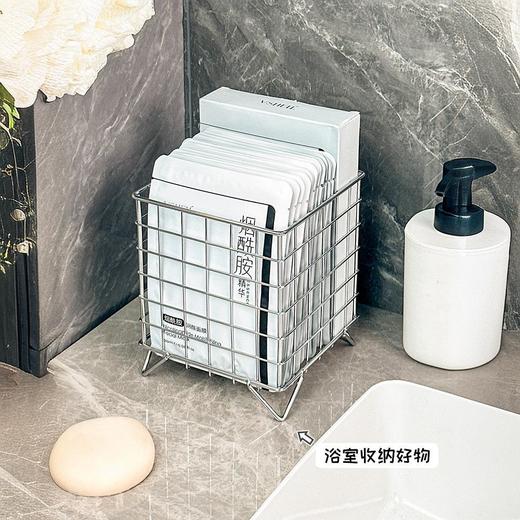 【高级感拉满❗️大开口的设计】面膜收纳盒洗手台化妆品收纳筐梳妆台桌面护肤品口红整理。ya 商品图3