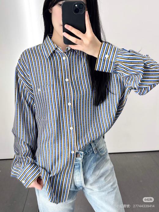 女款长袖条纹衬衫la008 商品图1