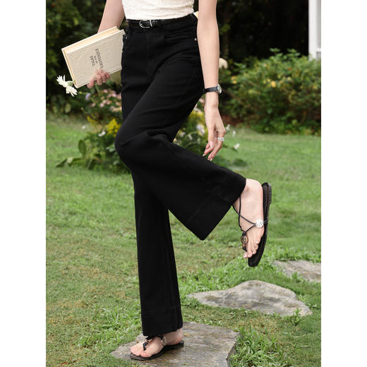 鹿向南【0328/20:00新品前一小时7折】黑色牛仔裤 商品图2