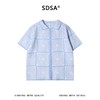 7092SDSA男装2026新款高贵轻奢格纹镂空肌理翻领针织短袖衬衫百搭时尚 商品缩略图1