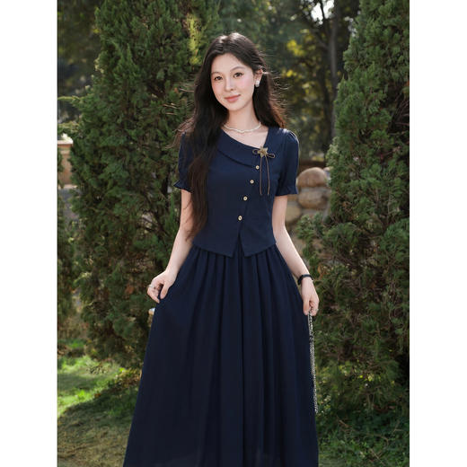 鹿向南【0328/20:00新品前一小时7折】藏蓝色连衣裙 商品图2
