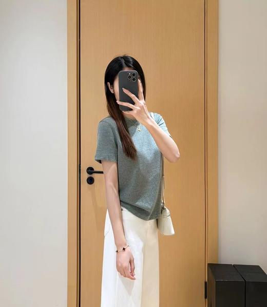 F032501春季新款纯色定染工艺舒适百搭圆领打底短袖T恤 商品图8