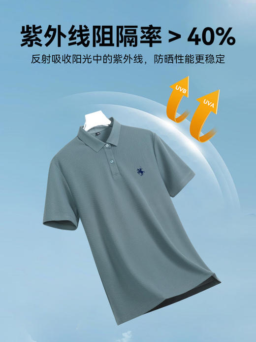 严选 | 保罗彼得/PAULO PEDRO六角珠POLO衫 M-4XL码 清爽出行 轻弹体感 商品图3