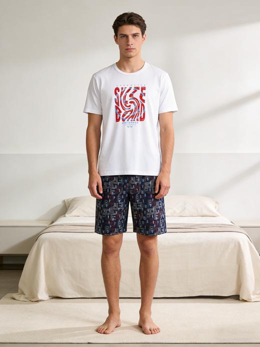 【莫代尔柔软】SCHIESSER德国舒雅男士莫代尔薄款套装69/21107H 商品图1