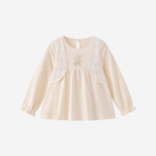 【商场同款】英氏童装儿童长袖打底衫春秋休闲女童上衣百搭新款 商品图4