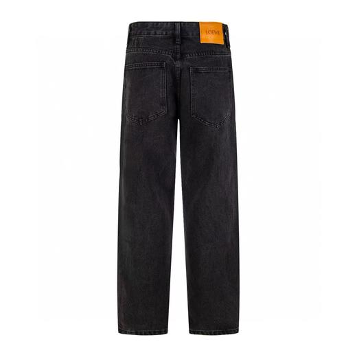 F032503刺绣logo情侣中筒中腰直筒九分设计中腰牛仔裤 商品图4