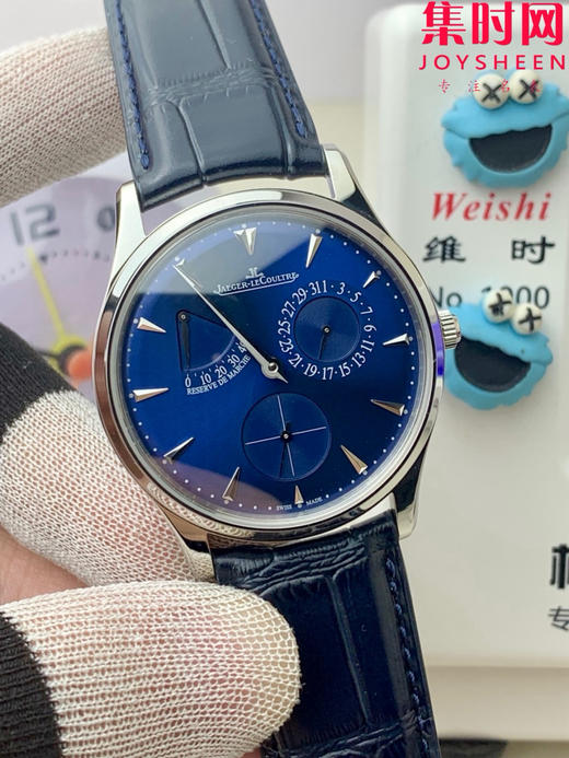 GF积家大师系列1378480"小丑" Master Ultra Thin Réserve de Marche超薄大师动显日历 938一体机 男士腕表 商品图1