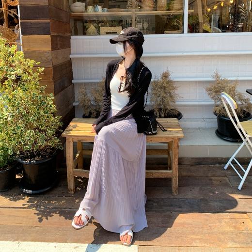 雨雾紫藤压褶半裙，名副其实的「仙女裙」，高级显白 商品图2