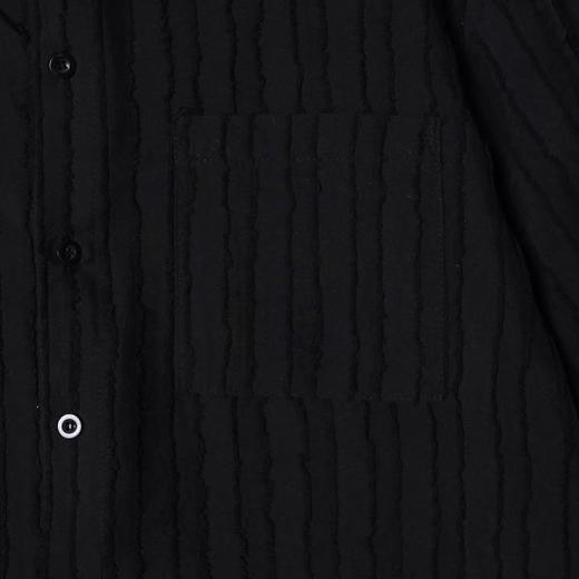 SDSA男装2026新款高贵轻奢潮牌纯色竖纹提花短袖衬衫显瘦痞帅上衣 商品图2