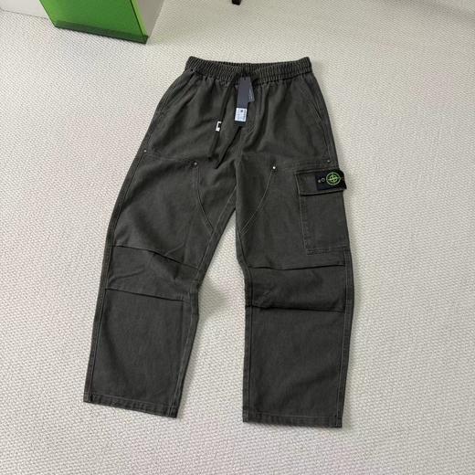 F032528早春美式复古工装直筒简约宽松高街重磅弯刀牛仔裤 商品图3