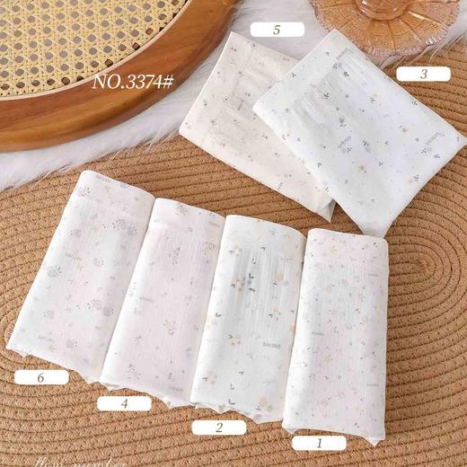 新款女士加肥加大印花无缝内裤裸氨棉舒适透气三角裤小清新丰满裤3374 商品图3