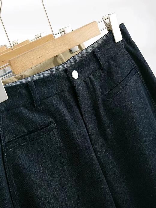 F032577天丝莫代尔棉柔软高腰显瘦牛仔裤后松紧腰阔腿香蕉裤 商品图3