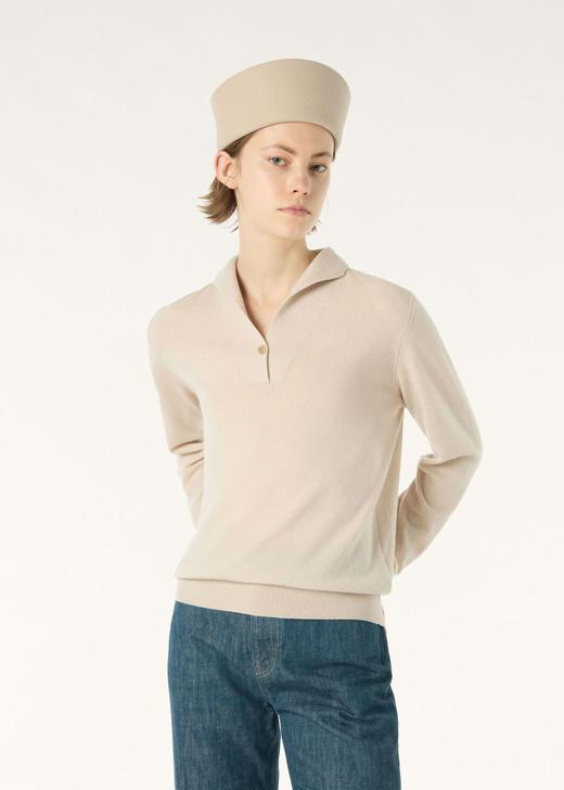 女款单扣Polo领羊绒针织衫毛衣zh015 商品图3